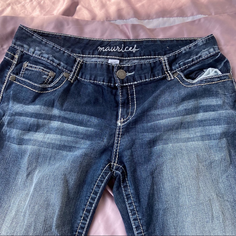 Distressed jeans